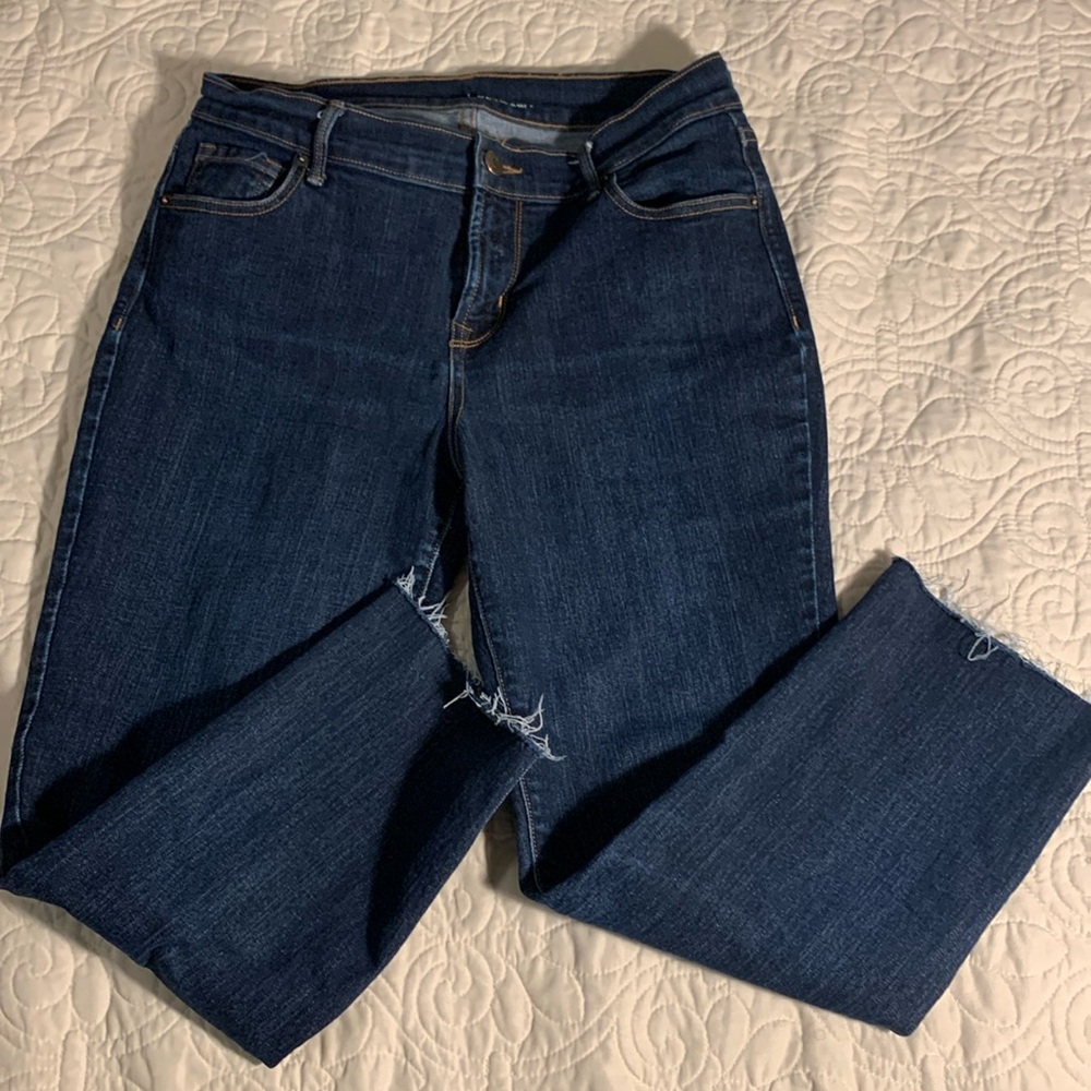 OLd Navy dark Denim crop jeans size 6